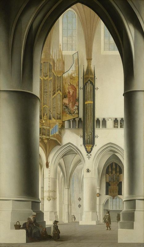 Interior of the Church of St Bavo in Haarlem