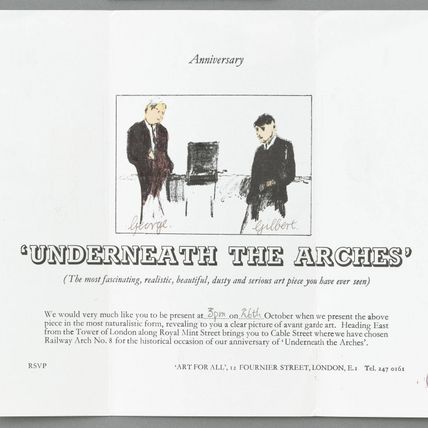 Invitation for anniversary of Underneath the Arches