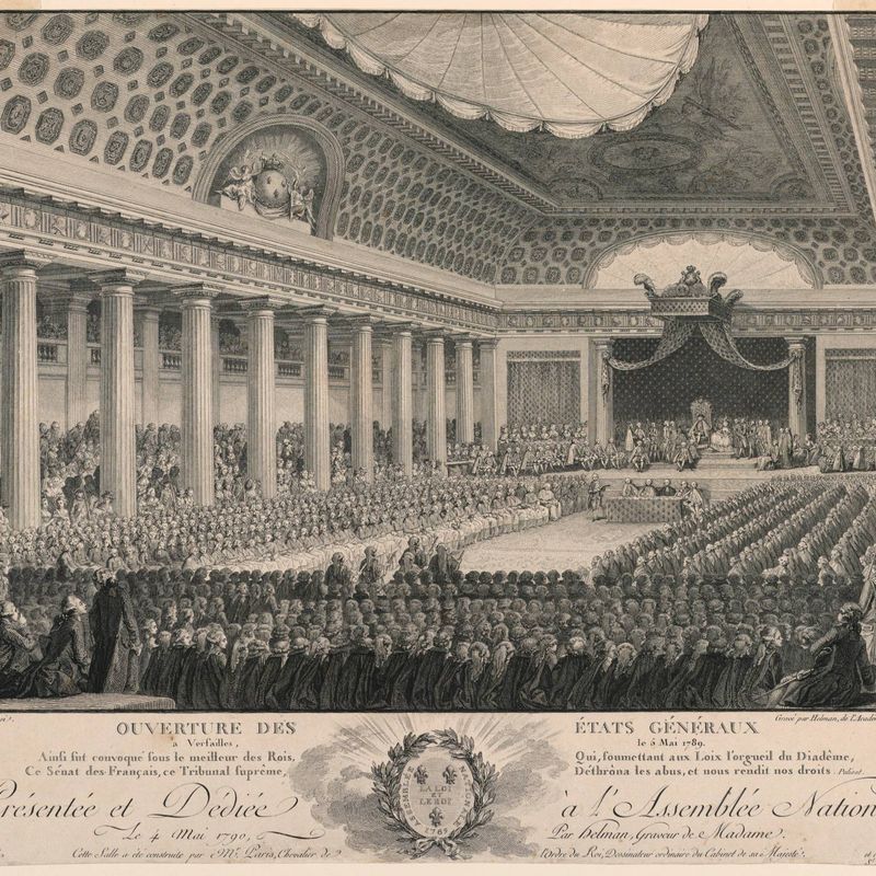 Meeting of the States General at Versailles in 1789