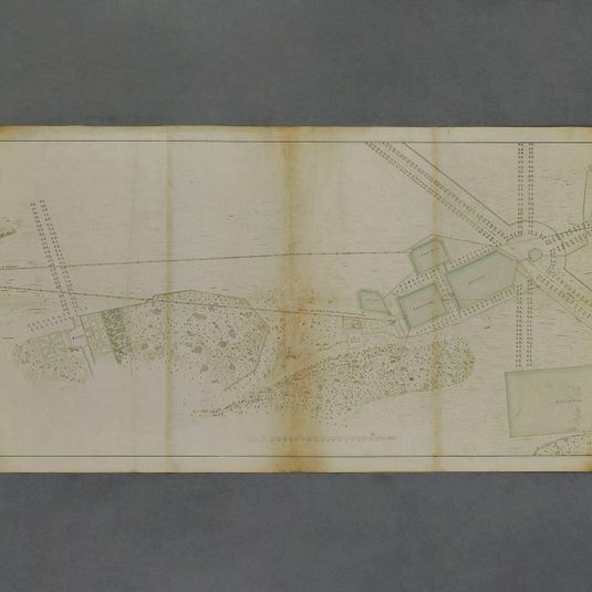 Plan des Aqueducs et Réservoirs pour les eaux de la Machine depuis le réservoir de Lucienne Iusqu'au Chesnay