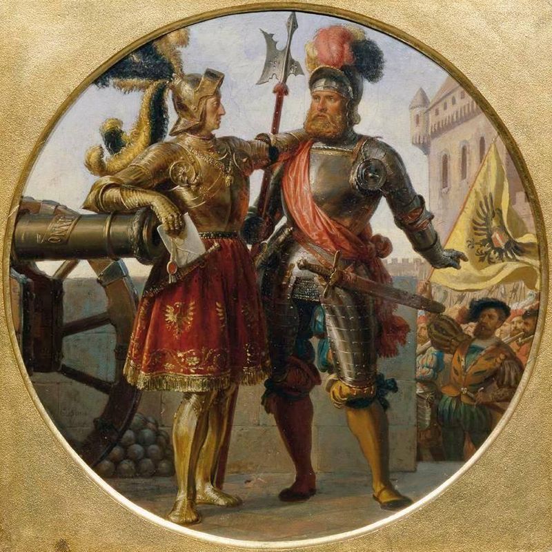 Emperor Maximilian I and Georg von Frundsberg