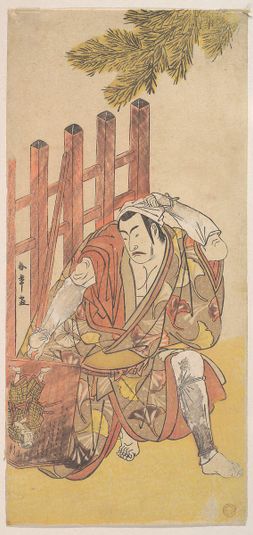 The Fourth Matsumoto Koshiro as an Outlaw Looking at a Wooden Ninsogaki