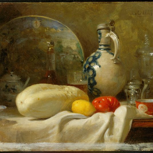 Still Life with a Cucumber and a Pitcher