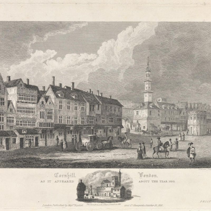 Cornhill, London as it appeared in 1630