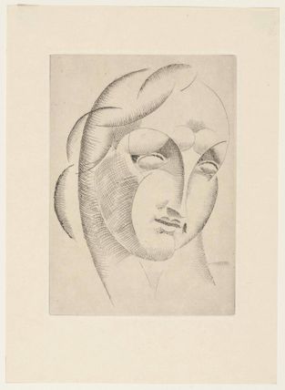 Female Head from The Drypoints of Elie Nadelman