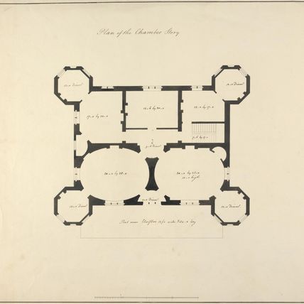 Five Designs for a House in the Gothic Style: Plan of the Chamber Story