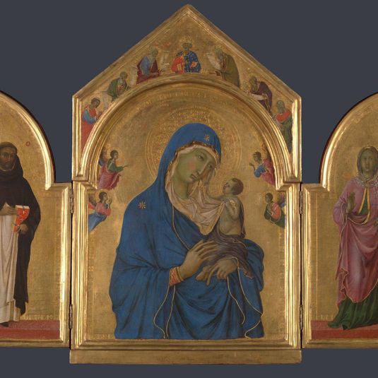 The Virgin and Child with Saint Dominic and Saint Aurea, and Patriarchs and Prophets