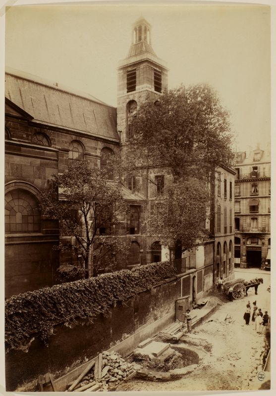 Fragment de l'enceinte de Philippe-Auguste, près de l'église des Blancs-Manteaux, 3ème arrondissement, Paris.