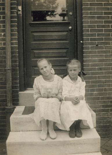 Two Girls on a Stoop, Kensington, Philadelphia