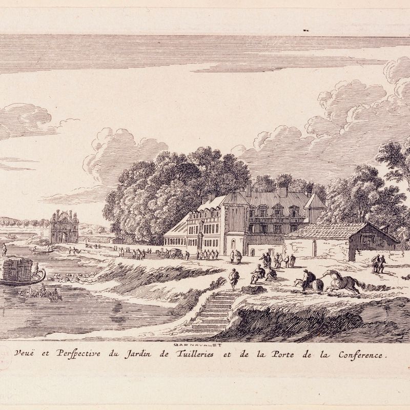 Veuë et Perspective du Jardin des Tuilleries et de la Porte de la Conference.