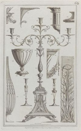 Candelabra, Vessels and Ornament, nos. 358–369 ("Designs for Various Ornaments," pl. 54)