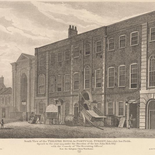 South View of the Theatre Royal in Portugal Street, Lincoln's Inn Fields