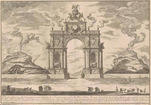 The Prima Macchina for the Chinea of 1756: A Triumphal Arch between Mount Etna and Mount Vesuvius