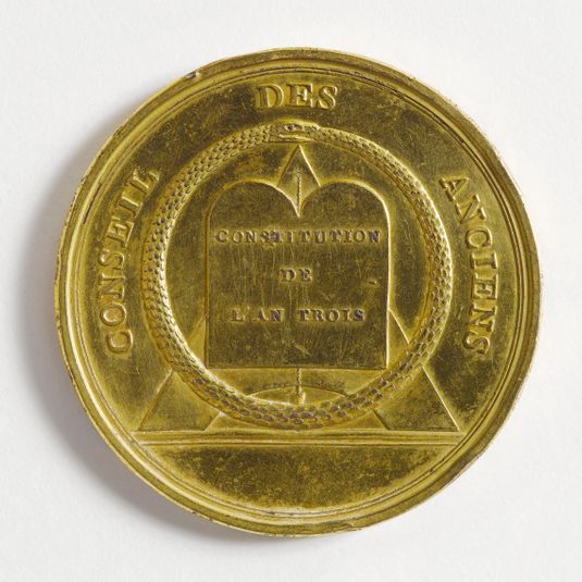 Médaille de fonction de représentant du peuple au Conseil des Anciens, 3e session, 20 mai 1798