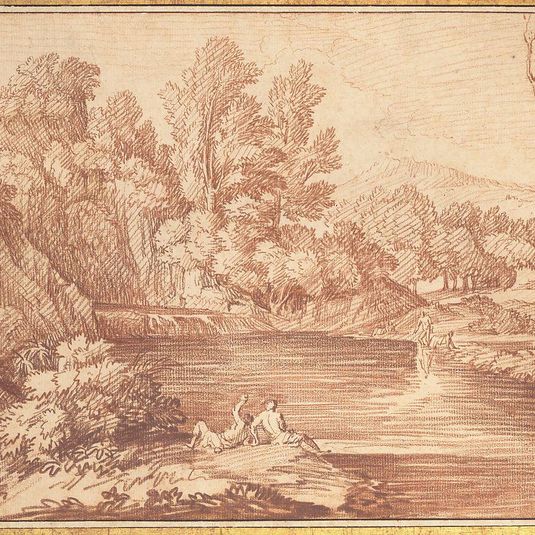 Landscape with Figures on the Bank of a River