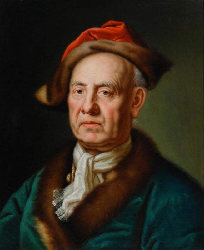 Portrait of a man in a fur trimmed hat