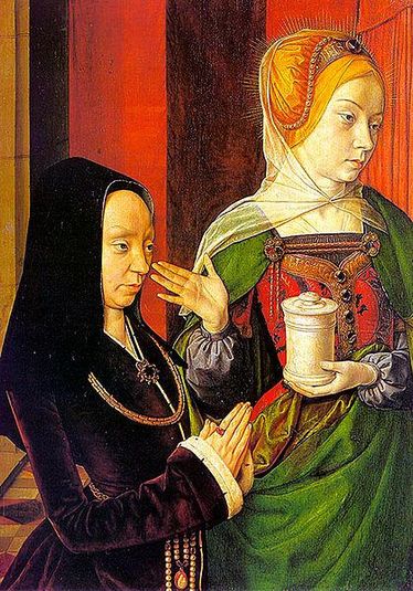 Portrait présumé de Madeleine de Bourgogne présentée par sainte Madeleine