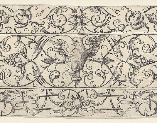 Friezes with Birds, Flowers and Meandering Wreaths and Scrolls (8)