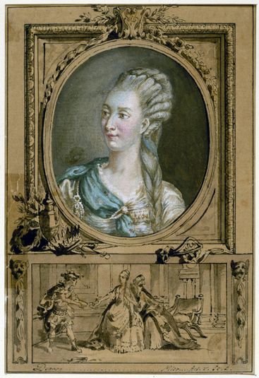 Portrait de Mademoisellle Raucourt Françoise Marie Antoinette Saucerotte dite Mlle Raucourt de la Comédie Française (1756-1815)