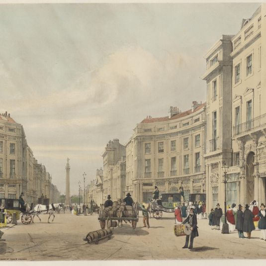 London As It Is:  Regent Street, looking towards the Duke of York's Column