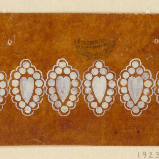 Design for a Woven or Embroidered Horizontal Border, of the "Fabrique de St. Ruf"