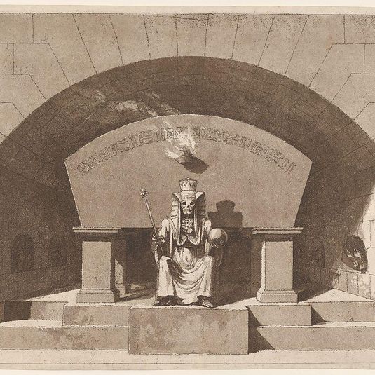 Tomb with Death Enthroned as a Sphinx