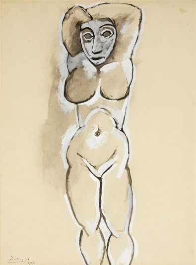 Female Nude with Arms Raised
