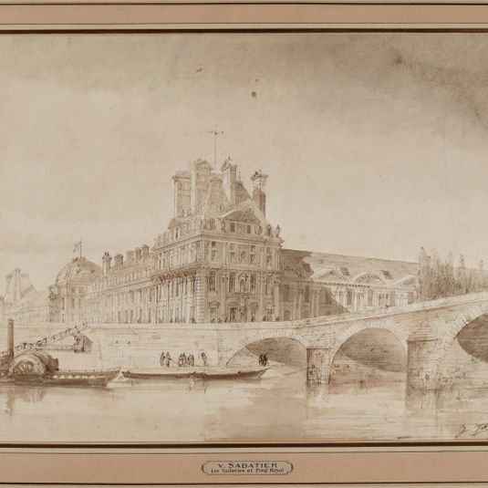 Vue des Tuileries et du Pont Royal vers 1857.