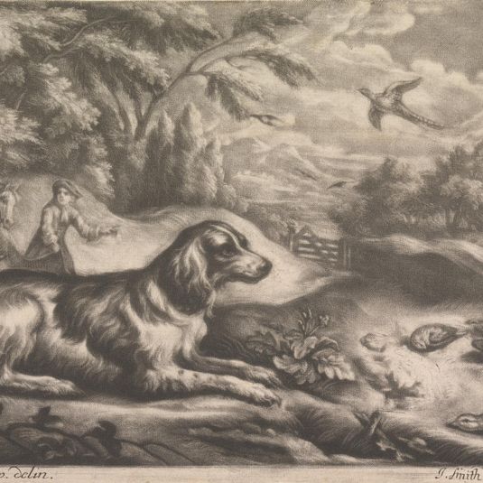 Hunting Dog and Pheasants