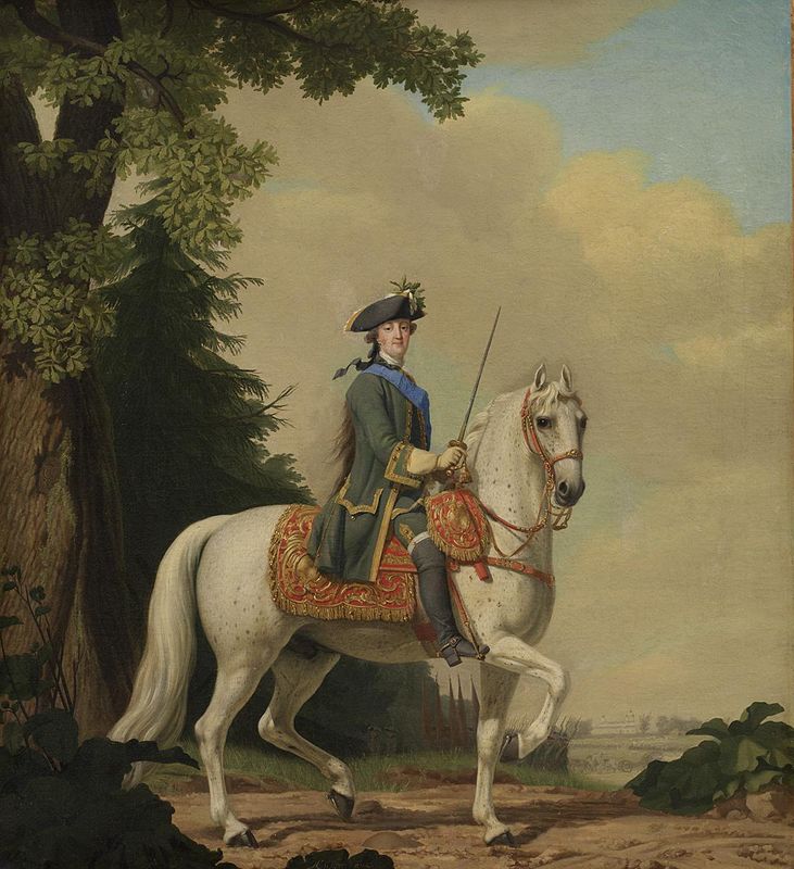 Catharina II of Russia in Life Guard Uniform on the horse "Brillante"
