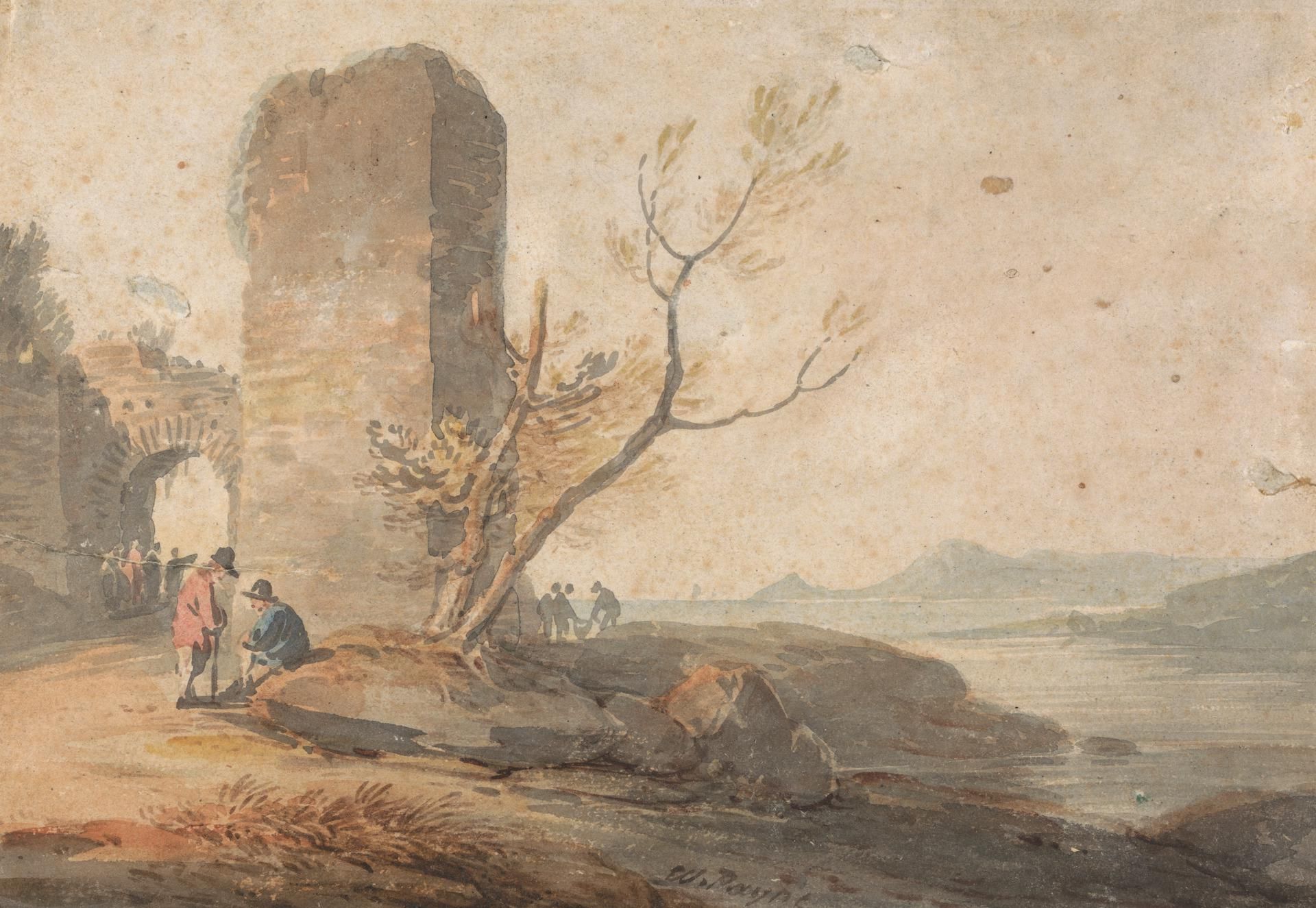 Figures by a Ruined Arch