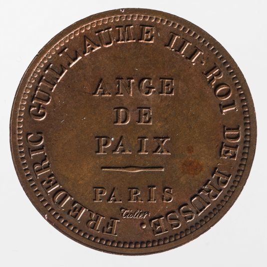 Essai particulier "aux pacificateurs de l'Europe", monnaie de Frédéric Guillaume III roi de Prusse, 1814