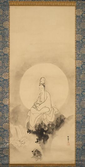 White-robed Kannon, from a set of White-robed Kannon with Landscape and Tiger