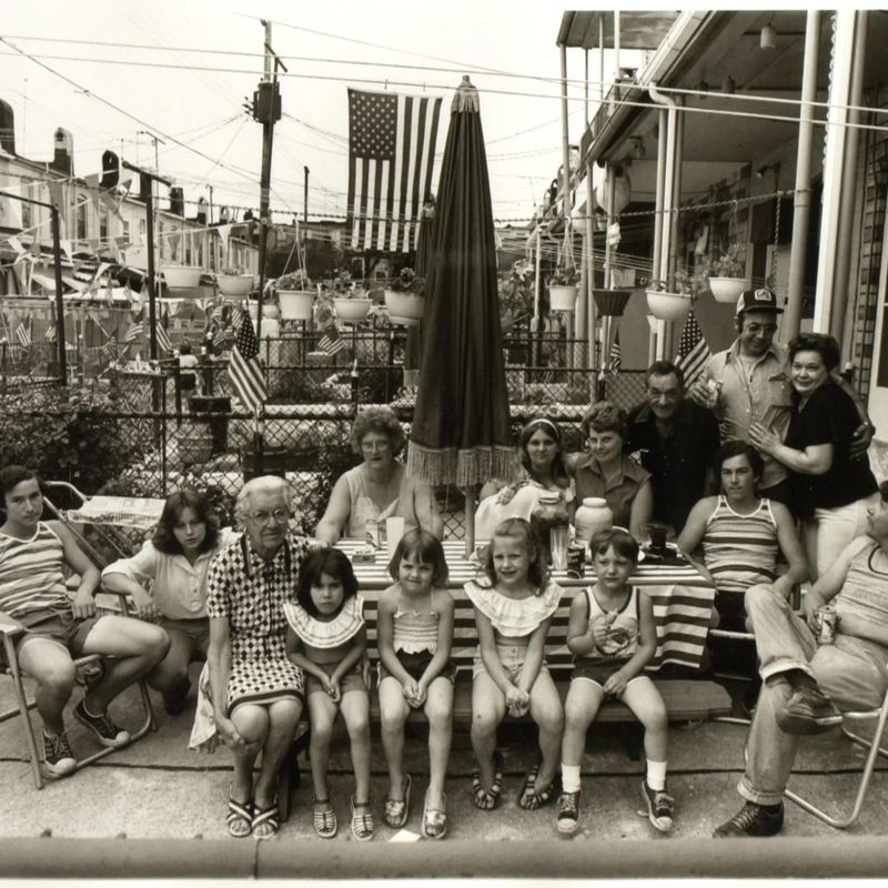 The Marski family and neighbors at the 23rd annual Fourth of July Curley Street block party