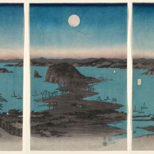 Kanazawa in Moonlight, from the series Eight Views of Musashi Province (Buyō Kanazawa Hasshō Yakei)