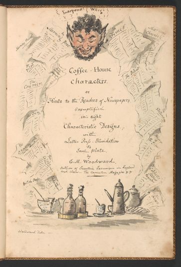 Coffee-House Characters, or Hints to the Readers of Newspapers Exemplified in Eight Characteristic Designs with Letter Press Elucidations to Each Plate