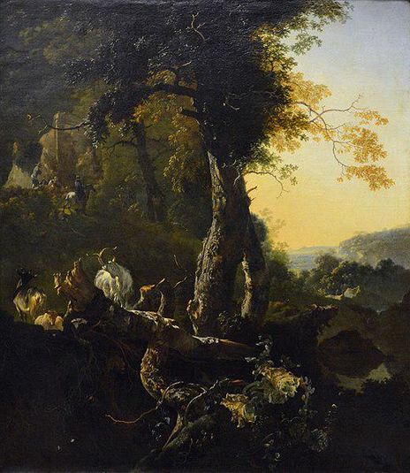 Landscape with Sunrise, with the Remains of an Oratory Halfway up the Hill