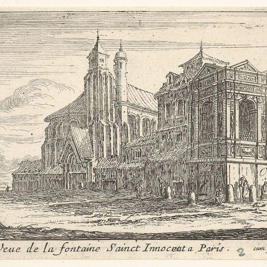 View of the Fountain of the Innocents, Paris, with the Church of the Holy Innocents beyond