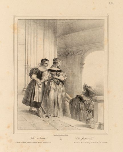 Album lithographié de 1833 : les adieux
