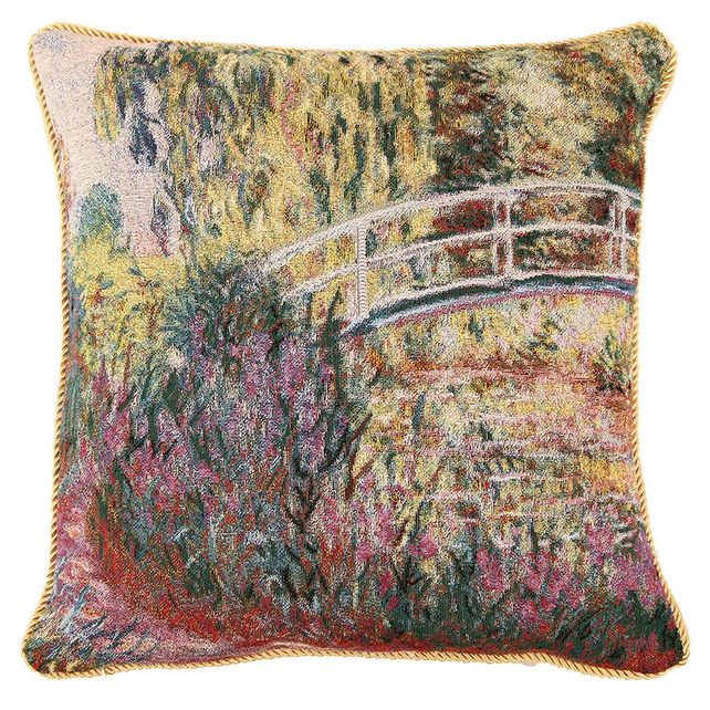 Monet Japanese Bridge - Cushion Cover Art 45cm*45cm Signare Tapestry