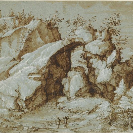 Rocky Landscape with a Natural Arch