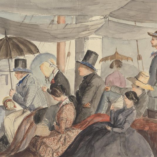 Passengers aboard the Nile steamer