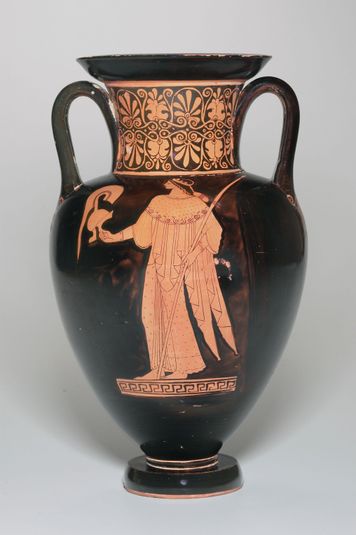 Nolan Amphora showing Athena and Hermes