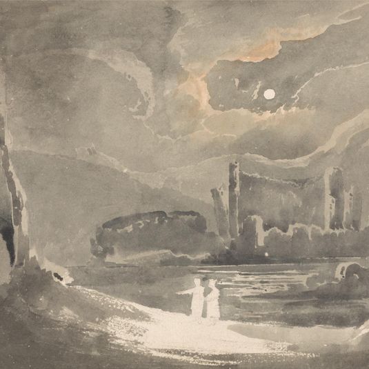 Moonlit Landscape with a Ruined Castle
