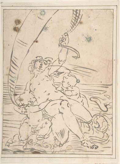 Arion and Two Cupids on a Dolphin