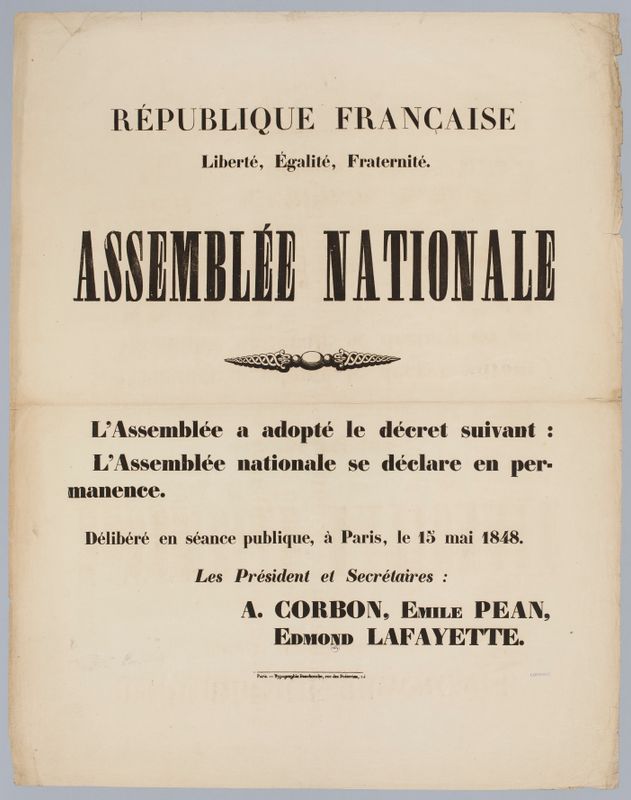 REPUBLIQUE FRANCAISE./ Liberté, Egalité, Fraternité./ ASSEMBLEE NATIONALE
