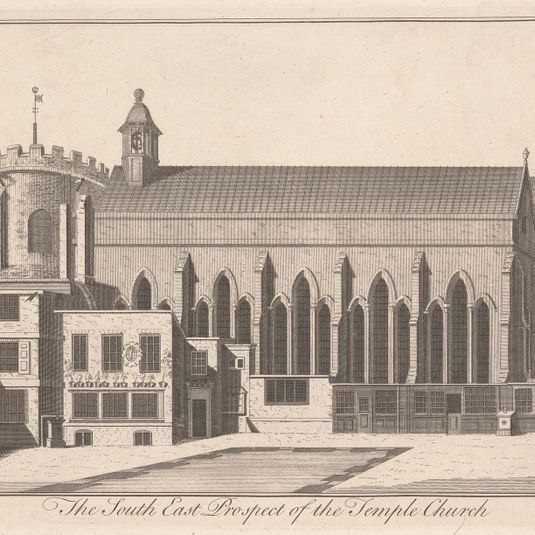 The South East Prospect of the Temple Church