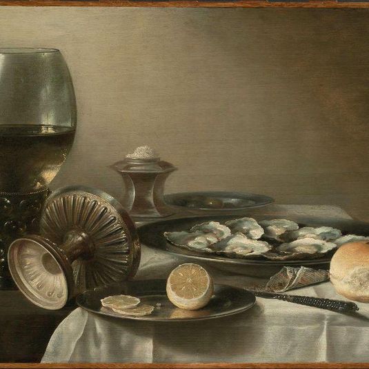 Still Life with Wine Goblet and Oysters