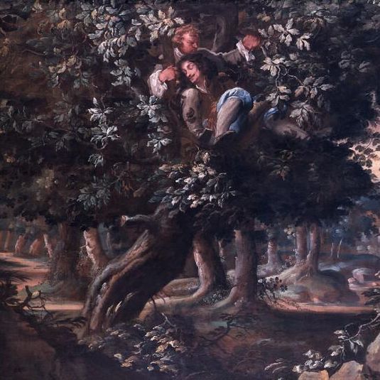 King Charles II and Colonel William Carlos (Careless) in the Royal Oak