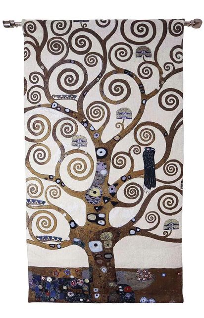Gustav Klimt Tree of Life Tree - Wall Hanging 68cm x 138cm (70 rod) Signare Tapestry